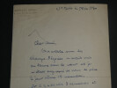 Gustave BORD, Historien - LETTRE AUTOGRAPHE SIGN&Eacute;E, Saint-Malo, 1930, 2 pages. Gustave BORD