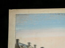 Vue d'optique - Gravure rehauss&eacute;e - La Porte St Martin sortant de Paris. Daumont