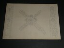 Dessin au crayon, fin XIX&egrave;me, Garret, d&eacute;corateurs, Vesoul , D&eacute;cor floral plafond. Famille Garret