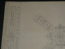 Dessin au crayon, fin XIX&egrave;me, Garret, d&eacute;corateurs, Vesoul , D&eacute;cor floral plafond. Famille Garret