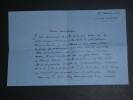 &Eacute;mile HENRIOT, Po&egrave;te - LETTRE AUTOGRAPHE SIGN&Eacute;E A Madame DE HARTING 1928 2 pages. &Eacute;mile HENRIOT