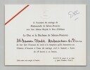Invitation officielle au mariage de Mlle de Sabran-Pontav&egrave;s & du Duc d'Orl&eacute;ans, adress&eacute;e &agrave; J.F. Blondel, 1969. Mlle de Sabran-Pontav&egrave;s & Le Duc ...
