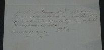 Mathieu MOL&Eacute;, Homme d'&Eacute;tat - Lettre autographe sign&eacute;e &agrave; Monsieur [PERRODEAU]. Mathieu MOL&Eacute;