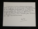 Ensemble de 11 lettres autographes sign&eacute;es &agrave; J.F. Blondel + plaquette "Norway". Jules Fran&ccedil;ois Blondel