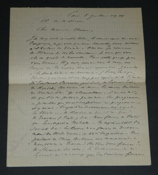 Henry LYONNET, &eacute;crivain - LETTRE AUTOGRAPHE SIGN&Eacute;E &Agrave; Henri CHENU, 1928, Paris. Henry LYONNET