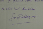Georges DELAQUYS LETTRE AUTOGRAPHE SIGN&Eacute;E &agrave; &Eacute;mile DRAIN, Com&eacute;die Fran&ccedil;aise 1926. Georges DELAQUYS