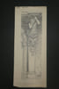 Cariatide de l'H&ocirc;tel de Ville de Toulon - Dessin original sign&eacute; &agrave; l'encre vers 1930. Louis Henri Laffill&eacute;e