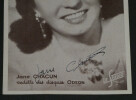 Jane CHACUN - Signature autographe originale sur papier, photographie. Jane CHACUN