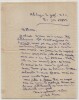 Juliette Adam - Lettre autographe sign&eacute;e - Abbaye de Gif, 1888. Juliette Adam