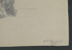Dessin au crayon - Porche de Forteresse - 1842. 