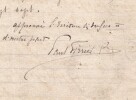 Pouvoir manuscrit sign&eacute; par Paul Ferrier – Collection de 50 auteurs & musiciens. Paul Ferrier