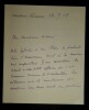 LAMY Etienne - LETTRE AUTOGRAPHE SIGN&Eacute;E, 1918. Etienne Lamy