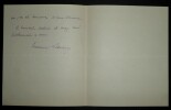 LAMY Etienne - LETTRE AUTOGRAPHE SIGN&Eacute;E, 1918. Etienne Lamy