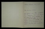 LAMY Etienne - LETTRE AUTOGRAPHE SIGN&Eacute;E, 1918. Etienne Lamy