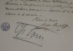 BURTY Marc - LETTRE AUTOGRAPHE SIGNEE &Agrave; Henri HEUGEL, BESSENAY, 1899. Marc Burty