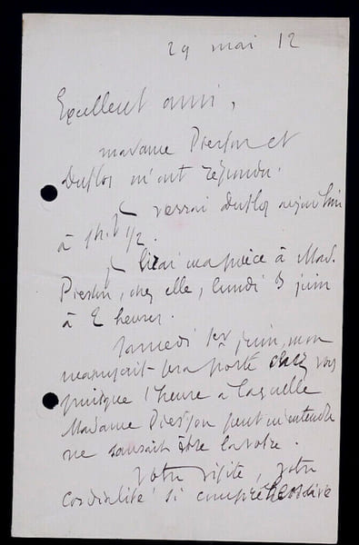 Jean AICARD - LETTRE AUTOGRAPHE SIGN&Eacute;E, 1912. Jean AICARD