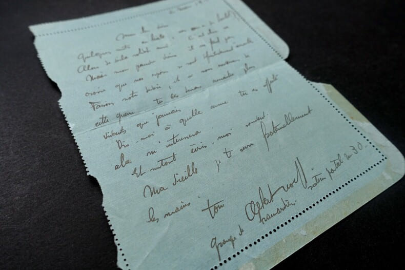 WOLFF Albert - CARTE LETTRE AUTOGRAPHE SIGN&Eacute;E, PREMI&Egrave;RE GUERRE MONDIALE, 1915. Albert Wolff