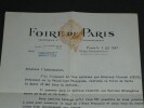 Edmond Laroche-Joubert, LETTRE SIGN&Eacute;E, Foire de Paris, 1947, Vincent Auriol. Edmond Laroche-Joubert