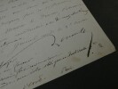 Pierre Hippolyte RENAULT, G&eacute;n&eacute;ral - LETTRE AUTOGRAPHE SIGN&Eacute;E, 1852. Pierre Hippolyte RENAULT