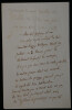 Abel VILLEMAIN - Lettre Autographe Sign&eacute;e "commission du prix Montyon". Abel Villemain