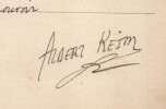 Pouvoir sign&eacute; par Albert Keim – Collection coh&eacute;rente de 50 auteurs & musiciens. Albert Keim