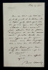 Jules LECOMTE - LETTRE AUTOGRAPHE SIGN&Eacute;E. Jules LECOMTE
