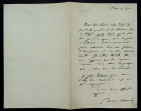 Jules LECOMTE - LETTRE AUTOGRAPHE SIGN&Eacute;E. Jules LECOMTE