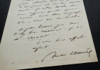 Jules LECOMTE - LETTRE AUTOGRAPHE SIGN&Eacute;E. Jules LECOMTE
