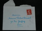 Andr&eacute; Beaunier - Lettre autographe sign&eacute;e &agrave; Robert Russel une signature p&eacute;tition. Andr&eacute; Beaunier