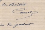 Hippolyte Carnot - Billet autographe sign&eacute;. Hippolyte Carnot