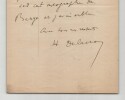 Henri Delacroix - Philosophe et psychologue - Lettre autographe sign&eacute;e - 1918. Henri Delacroix