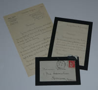 Abel DIOU - DEUX LETTRES AUTOGRAPHES SIGNÉES À Henri CHENU, 1932 et 1933