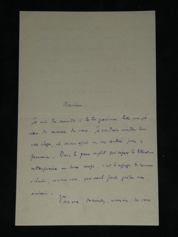 Georges Ohnet - Lettre autographe sign&eacute;e au sujet de son œuvre Regina Sarpi. Georges Ohnet