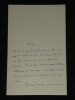 Georges Ohnet - Lettre autographe sign&eacute;e au sujet de son œuvre Regina Sarpi. Georges Ohnet