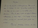 Georges Ohnet - Lettre autographe sign&eacute;e au sujet de son œuvre Regina Sarpi. Georges Ohnet
