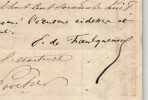 Pouvoir manuscrit sign&eacute; Paul de Faulquemont – Collection 24 auteurs & musiciens. Paul de Faulquemont