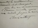 COMETTANT Oscar - LETTRE AUTOGRAPHE SIGNEE &Agrave; Alexandre DUMAS fils 1876. Oscar Comettant