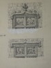 Couronnements de fen&ecirc;tre du XVe si&egrave;cle - Dessin original sign&eacute;. Louis Henri Laffill&eacute;e
