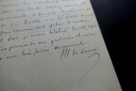 LETTRE AUTOGRAPHE SIGN&Eacute;E, LETTRE DE REMERCIEMENTS, 1880. LESCURE Adolphe (de)