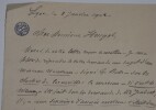 BURTY Marc - LETTRE AUTOGRAPHE SIGNEE &Agrave; Henri HEUGEL, LYON, 1902. Marc Burty