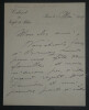 C&eacute;lestin HENNION, Policier - LETTRE AUTOGRAPHE SIGN&Eacute;E 1914 PARIS. C&eacute;lestin HENNION
