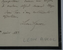 L&eacute;on AUCOC - LETTRE AUTOGRAPHE SIGN&Eacute;E avec liser&eacute; de deuil, 1883. L&eacute;on AUCOC