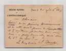 Jules Danb&eacute; - Carte de correspondance autographe sign&eacute;e de remerciements - 1888. Jules Danb&eacute;