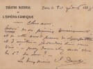 Jules Danb&eacute; - Carte de correspondance autographe sign&eacute;e de remerciements - 1888. Jules Danb&eacute;