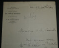 Maurice L&Eacute;VY, Ing&eacute;nieur - LETTRE AUTOGRAPHE SIGN&Eacute;E, Paris, 1900. Maurice L&Eacute;VY