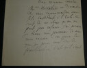 Maurice L&Eacute;VY, Ing&eacute;nieur - LETTRE AUTOGRAPHE SIGN&Eacute;E, Paris, 1900. Maurice L&Eacute;VY