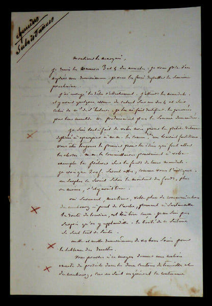 LETTRE AUTOGRAPHE SIGN&Eacute;E. Jacques-Fran&ccedil;ois-Marie Vieilh de Boisjolin