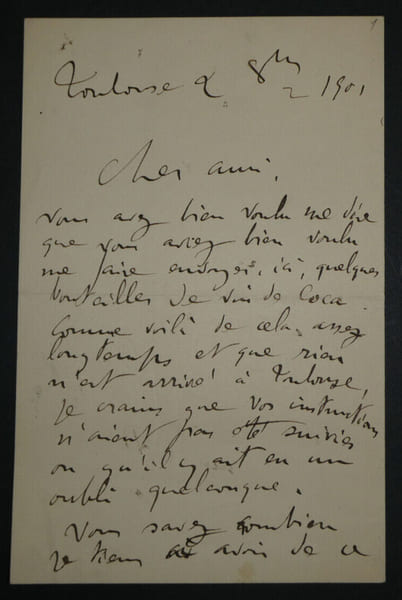 Gaston SALVAYRE, Compositeur - LETTRE AUTOGRAPHE SIGN&Eacute;E, Toulouse, 1901. Gaston SALVAYRE