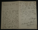 Gaston SALVAYRE, Compositeur - LETTRE AUTOGRAPHE SIGN&Eacute;E, Toulouse, 1901. Gaston SALVAYRE