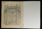 Dessin original sign&eacute; — Ordres superpos&eacute;s du baptist&egrave;re de Saint-Jean-de-Latran &agrave; Rome (IVe si&egrave;cle ap. J.-C.). Louis Henri Laffill&eacute;e